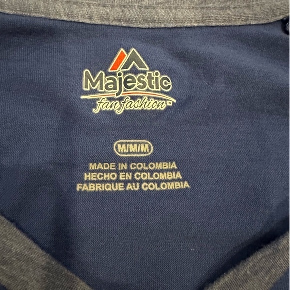 Chicago Cubs Shirt Women's Medium Blue Short Sleeve Tee Majestic MLB Ladies - Picture 3 of 8